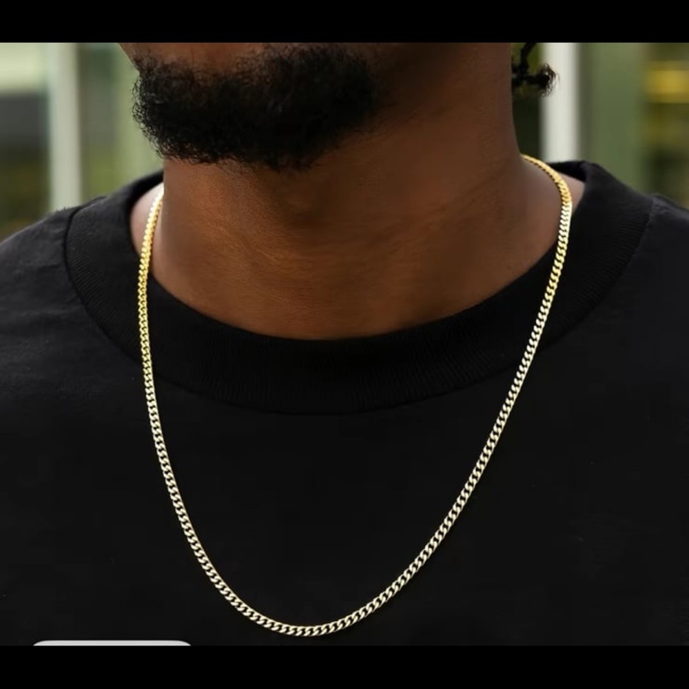 GLD Micro Cuban chain 18k yellow gold plated 3mm width 20” long